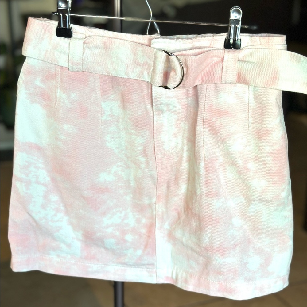 Elodie Light Pink Tie-Dye Mini Skirt - Picture 2 of 4